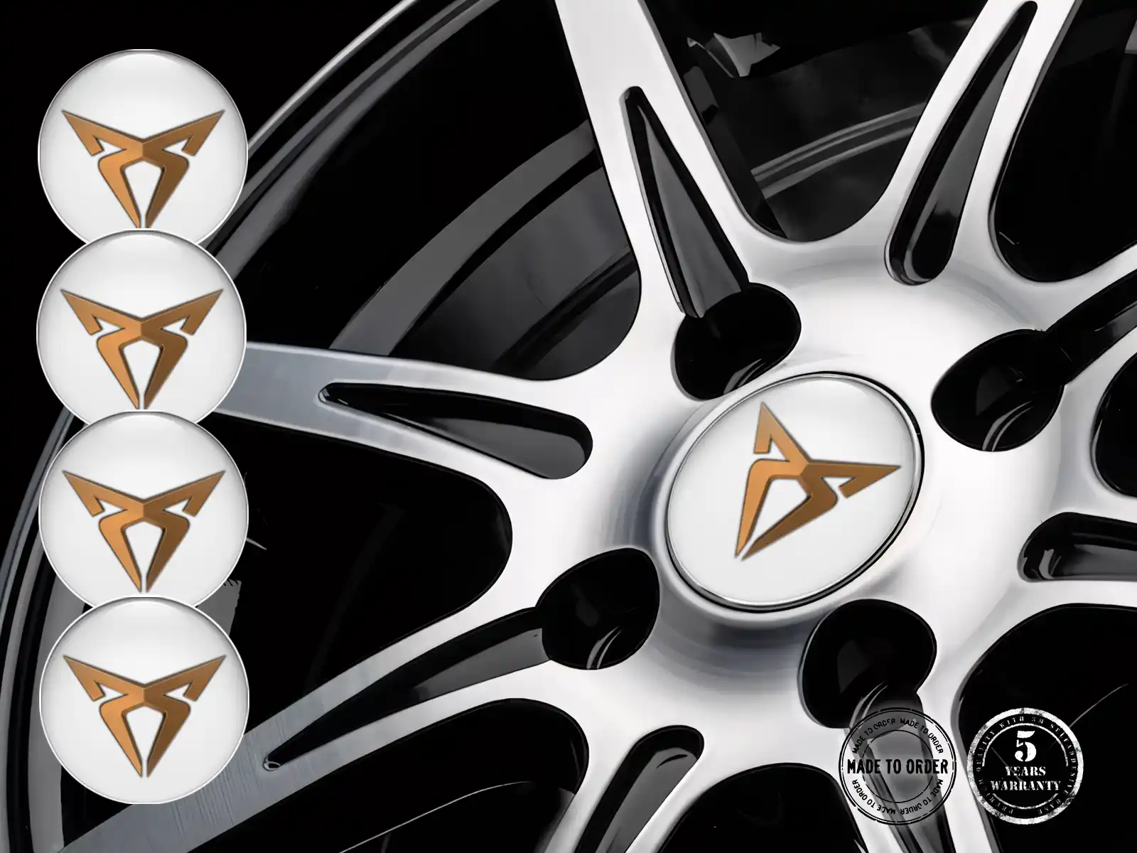 Seat Cupra Gewölbte Sticker Logo Harz-Radplaketten